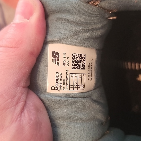 Bodega x New Balance 990v3 Made In USA 15th Anniversary Brown size 11 - Picture 9 of 13